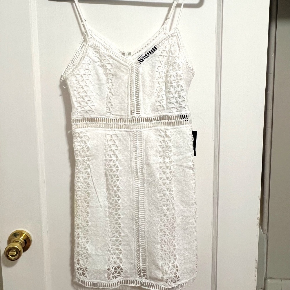 Lulus White Crochet Lace Mini Dress